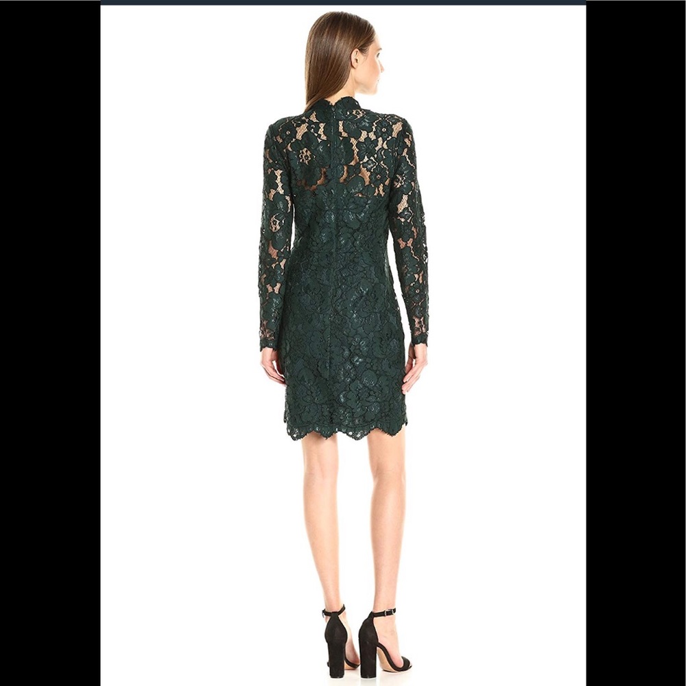 Betsey Johnson Women's Lace Sheath Hunter green - Picture 2 of 8